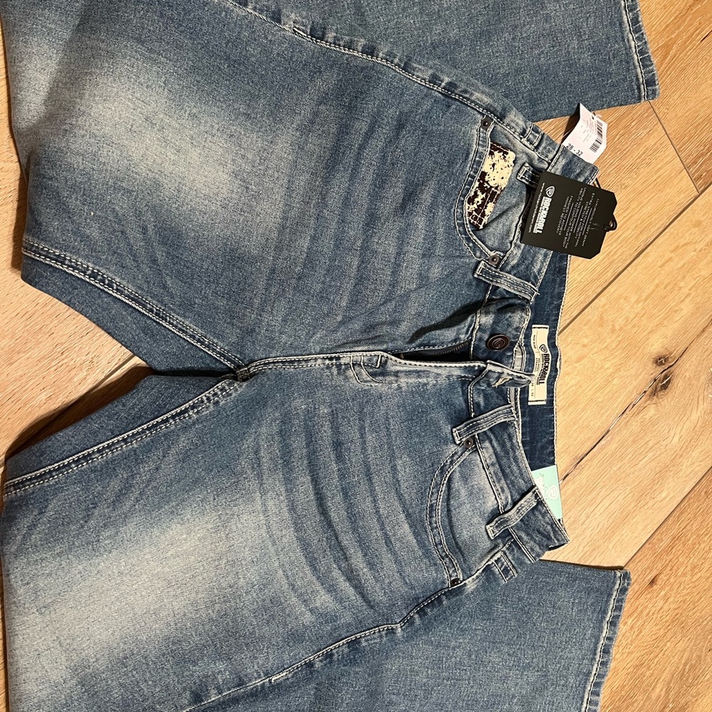 Rock and Roll Relaxed Straight Classic Blue Denim Jeans